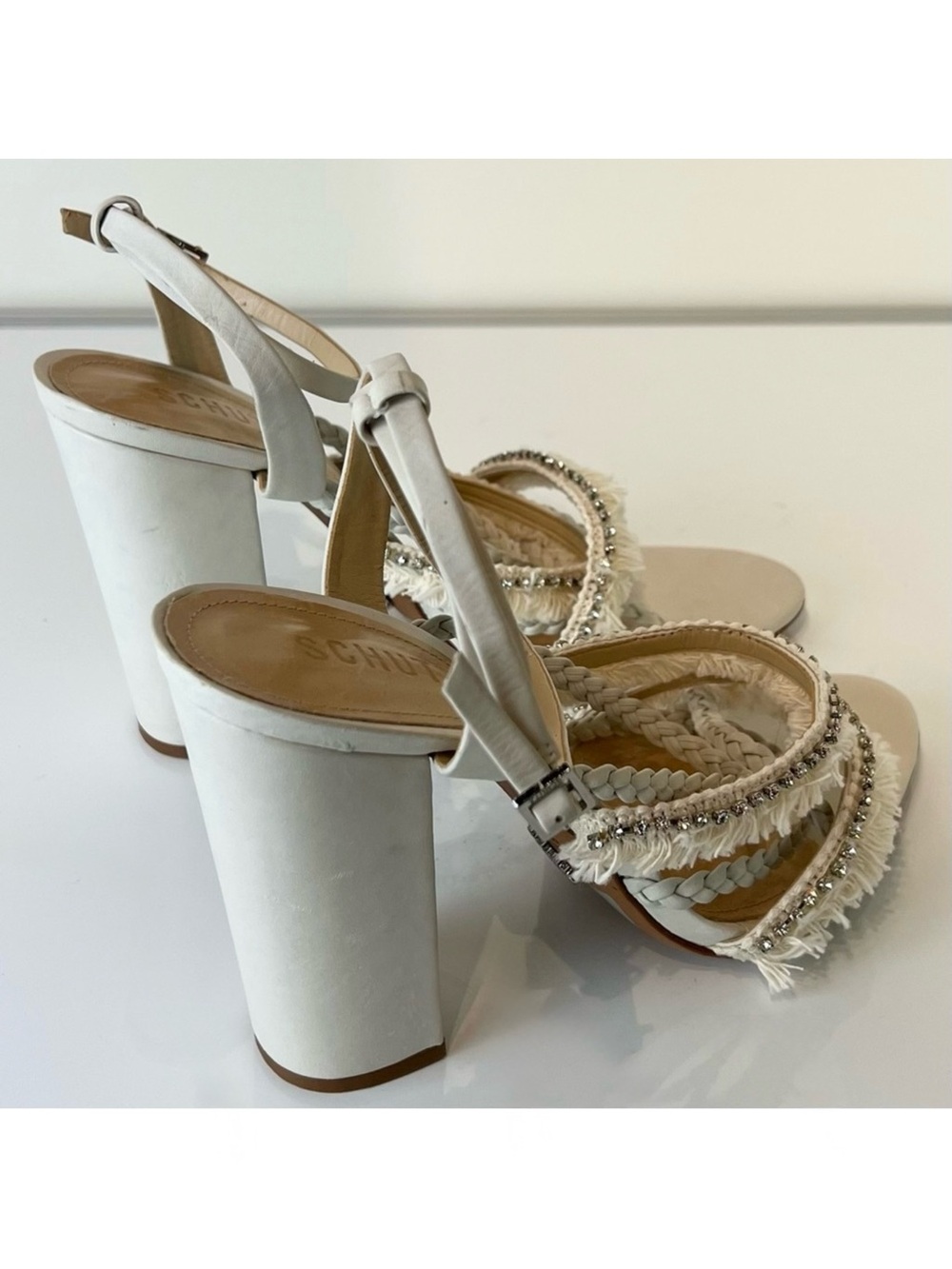 NEW SCHUTZ REVOLVE IVORY SANDALS - Picture 5 of 13